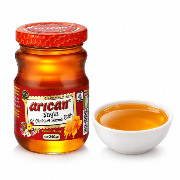 Arıcan Doğu Anadolu Yaylaları Kır Çiçekleri Süzme Balı 250 Gram